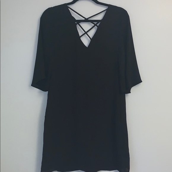 Black cross back pocket tunic top - Picture 4 of 5